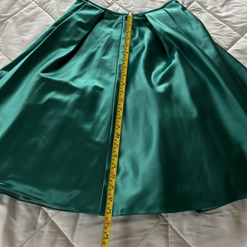 Vintage Melinda Eng Designer Emerald Green Silk And Satin ShortParty Dress Siz 4 - Picture 17 of 17